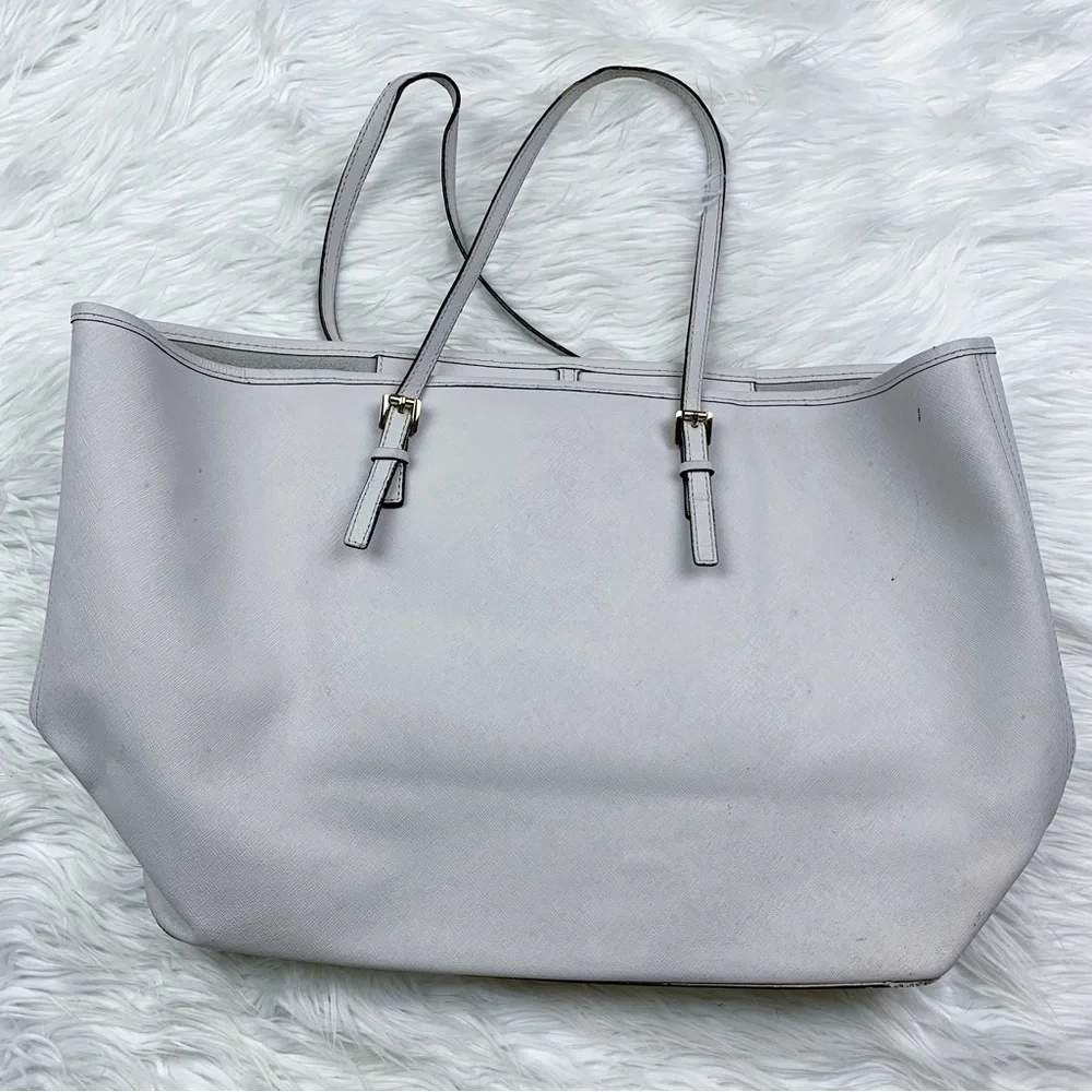 Michael Kors Jet Set Travel Extra Small Carryall Tote Bag Saffiano Leather White - Picture 6 of 11